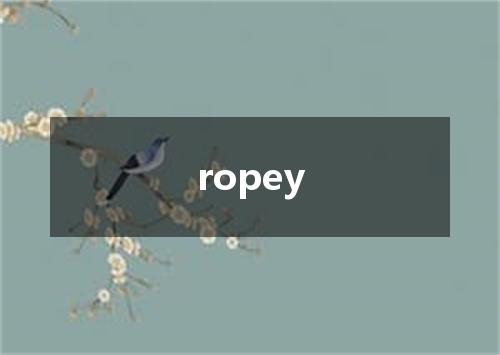 ropey是什么意思