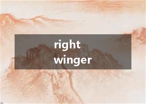 right winger是什么意思