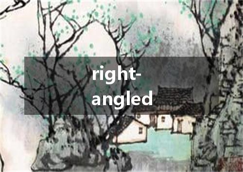 right-angled是什么意思
