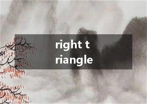 right triangle是什么意思