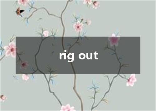 rig out是什么意思
