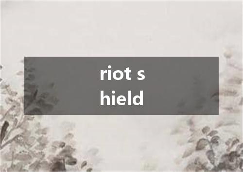 riot shield是什么意思