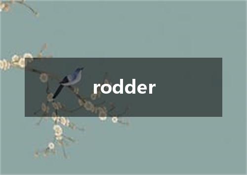 rodder是什么意思