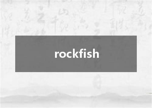 rockfish是什么意思