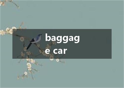 baggage car是什么意思