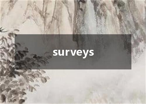 surveys是什么意思