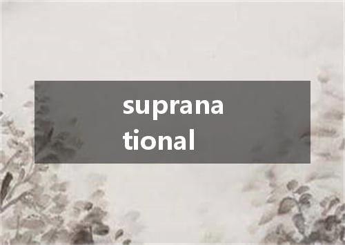 supranational是什么意思