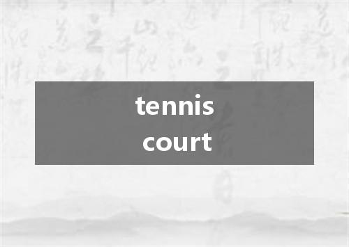 tennis court是什么意思