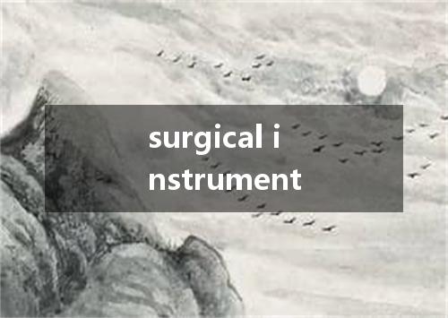 surgical instrument是什么意思