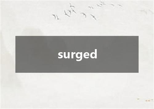 surged是什么意思