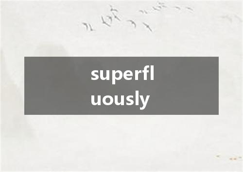 superfluously是什么意思