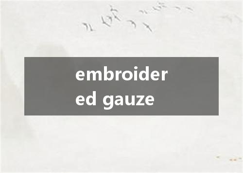 embroidered gauze是什么意思