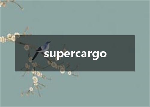 supercargo是什么意思