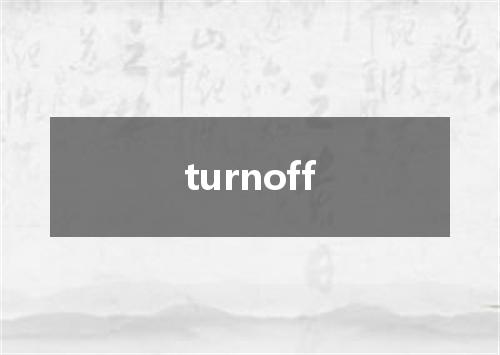 turnoff是什么意思