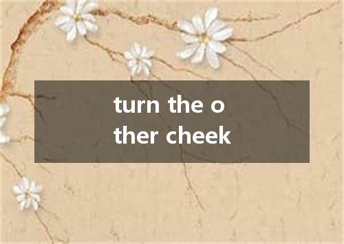 turn the other cheek是什么意思