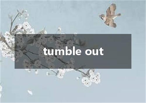 tumble out是什么意思