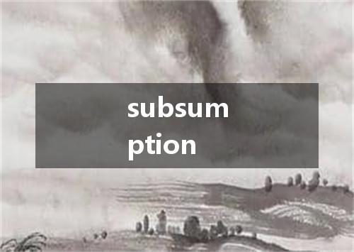 subsumption是什么意思