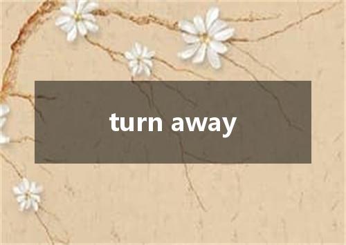 turn away是什么意思