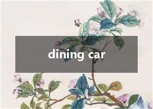 dining car是什么意思