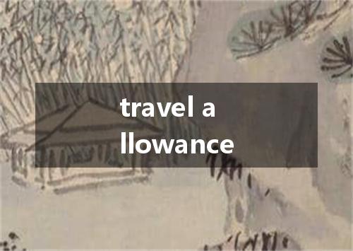 travel allowance是什么意思