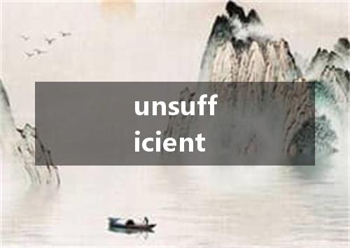 unsufficient是什么意思