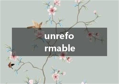unreformable是什么意思