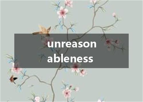 unreasonableness是什么意思