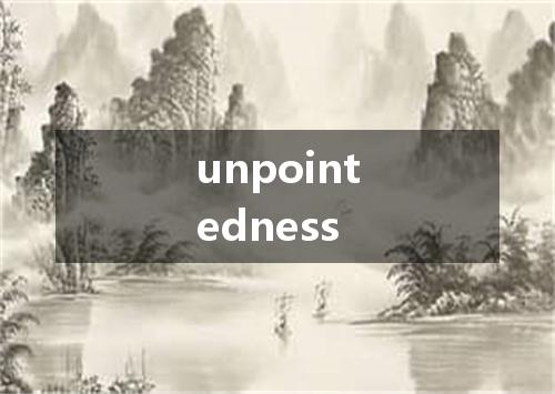 unpointedness是什么意思