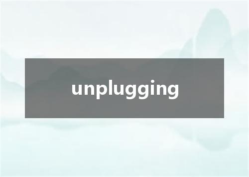 unplugging是什么意思