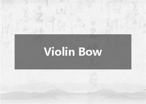 Violin Bow是什么意思