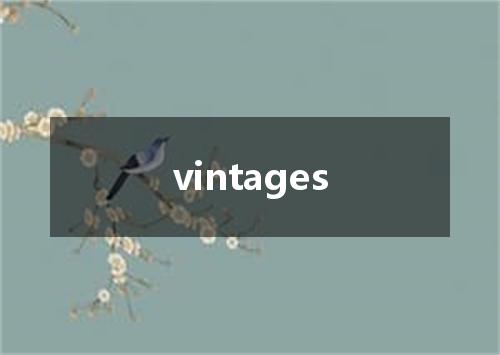 vintages是什么意思
