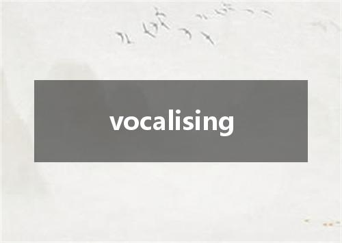 vocalising是什么意思