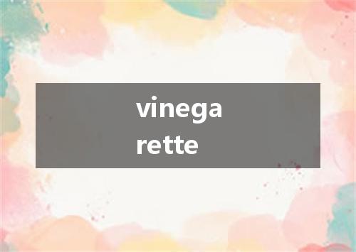 vinegarette是什么意思