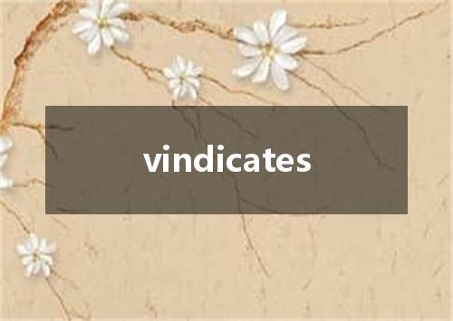 vindicates是什么意思