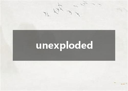 unexploded是什么意思