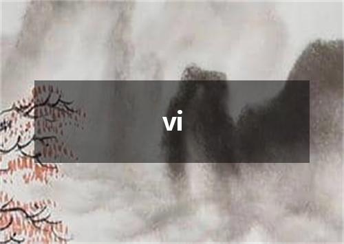 vi是什么意思
