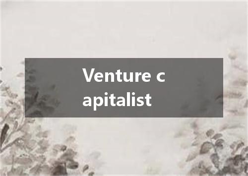 Venture capitalist是什么意思