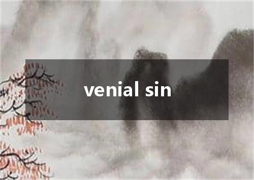 venial sin是什么意思