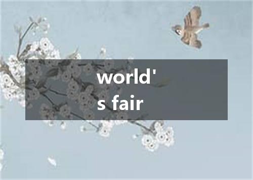 world's fair是什么意思