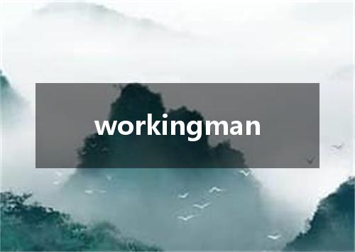 workingman是什么意思