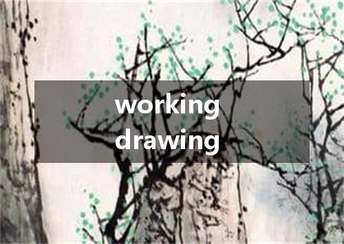 working drawing是什么意思