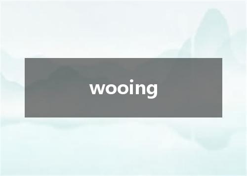 wooing是什么意思