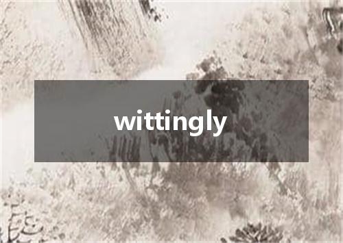 wittingly是什么意思