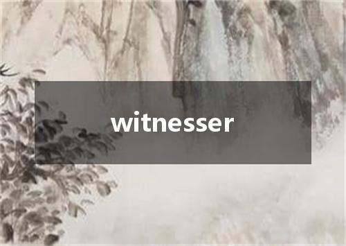 witnesser是什么意思