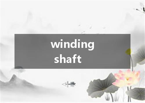 winding shaft是什么意思