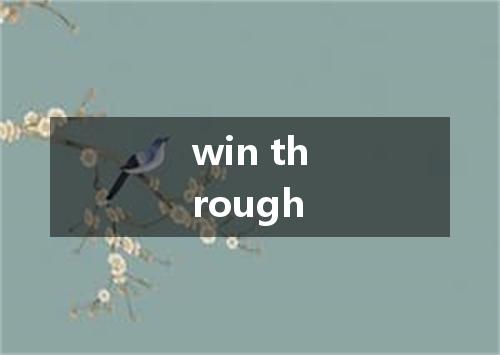 win through是什么意思