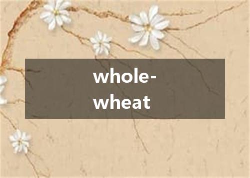 whole-wheat是什么意思