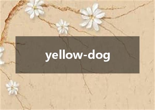 yellow-dog是什么意思