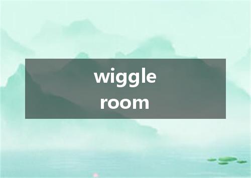 wiggle room是什么意思