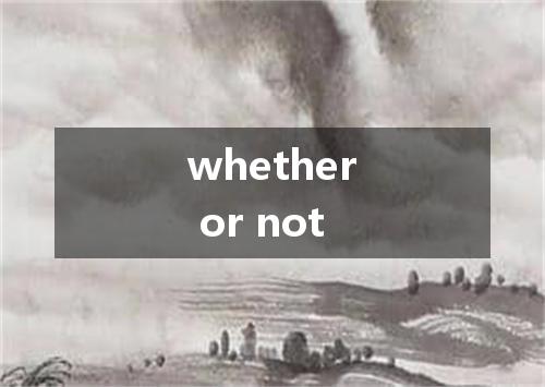 whether or not是什么意思